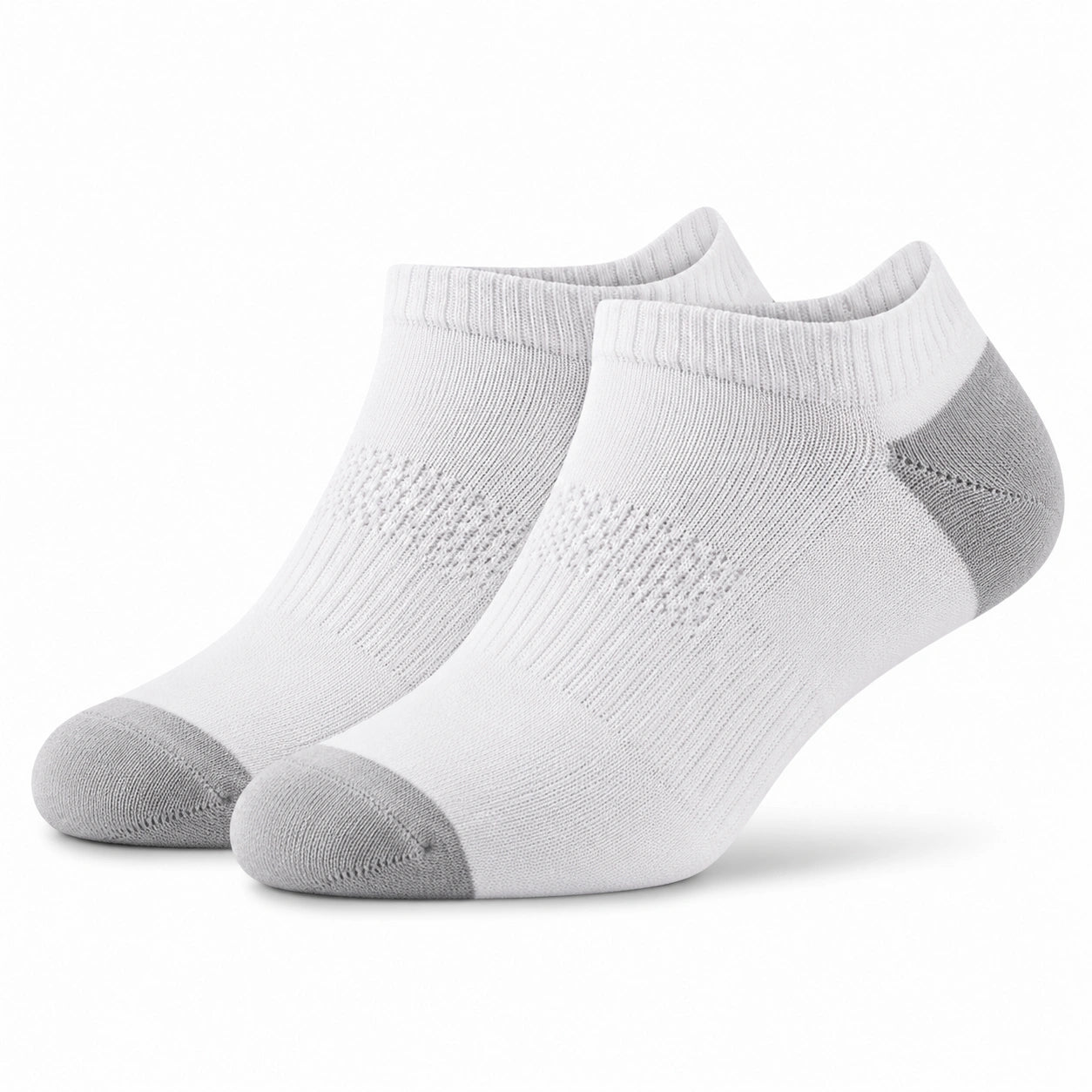 Chaussettes basses 39-42 en maille textile blanc/gris pour sport