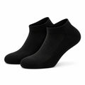 Chaussettes courtes 35-38 noires en maille textile côtelée pour usage quotidien