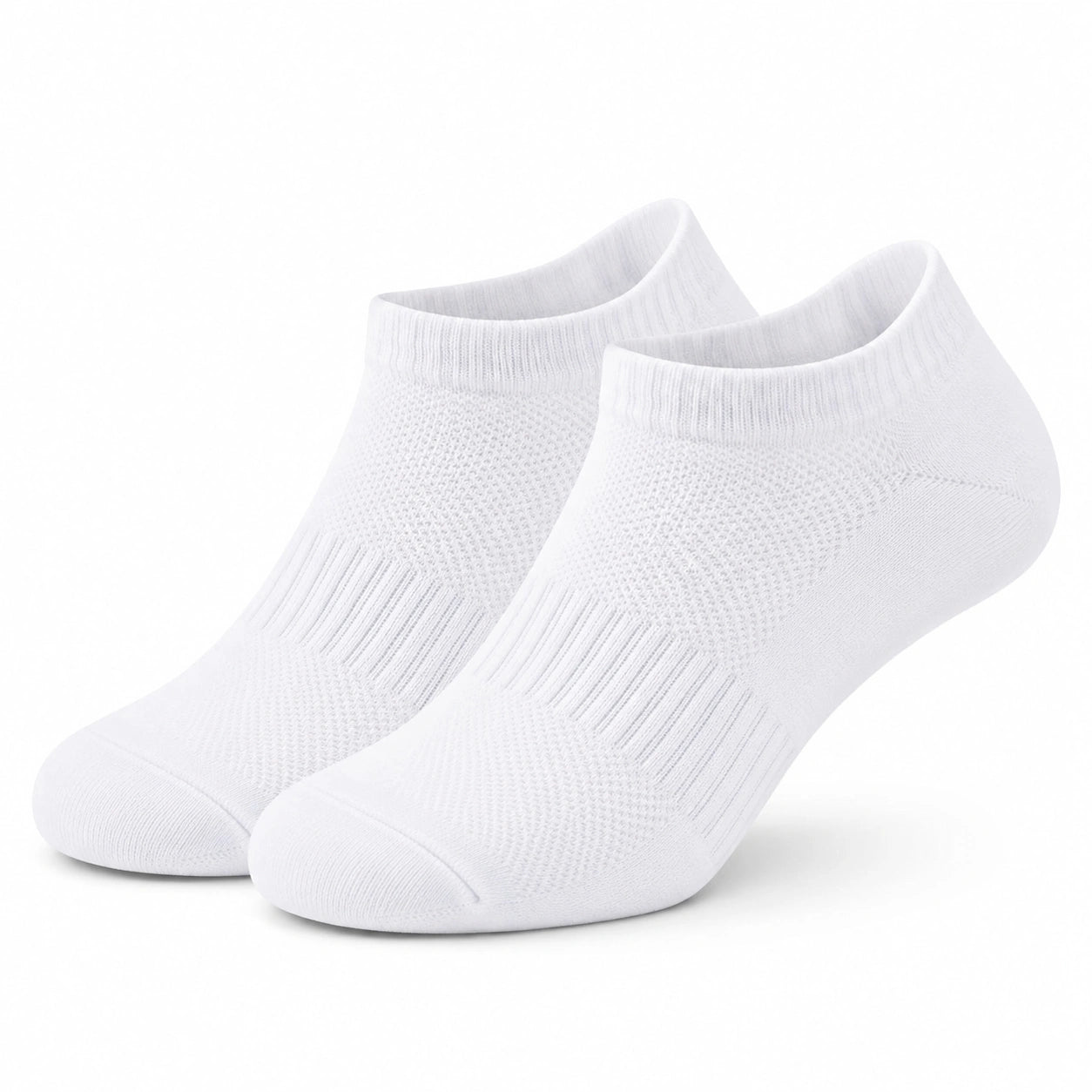 Chaussettes basses 35-38 blanches en maille respirante pour usage quotidien