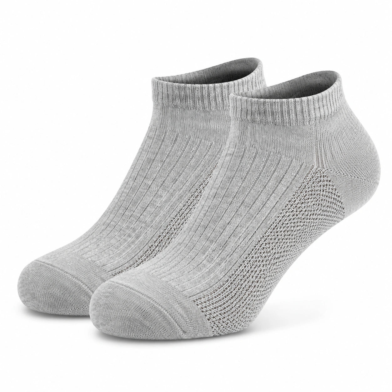 Chaussettes basses 43-46 grises en maille respirante style sportif