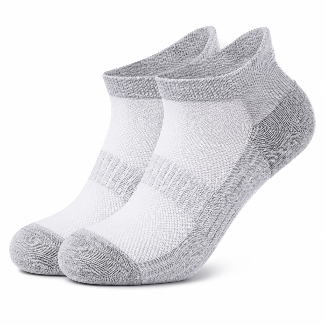 Chaussettes basses 43-46 en maille blanc gris pour sport et quotidien