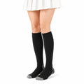 Chaussettes hautes 35-38 en maille noire pour sport style athlétique