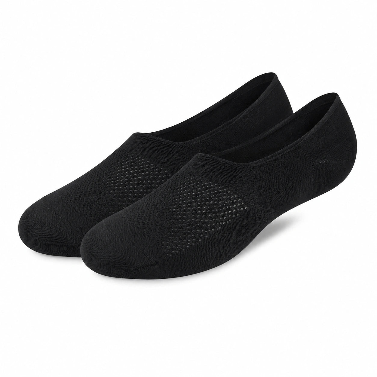 Chaussettes invisibles 35-38 noires en maille extensible respirante