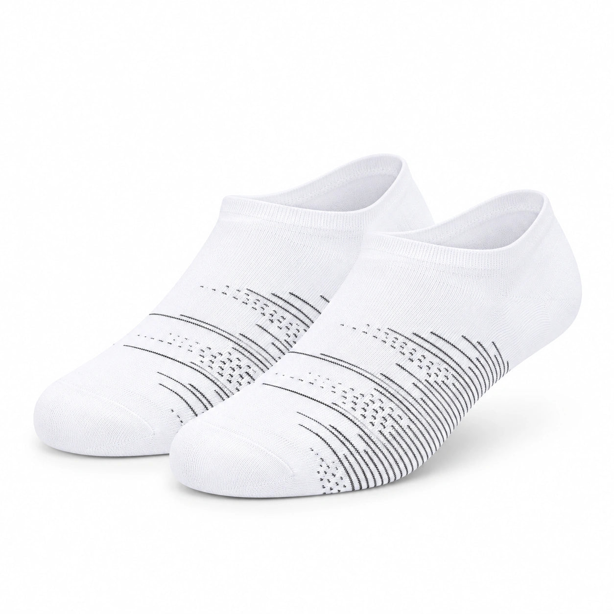 Chaussettes invisibles 35-38 en maille textile blanches rayées style sportif