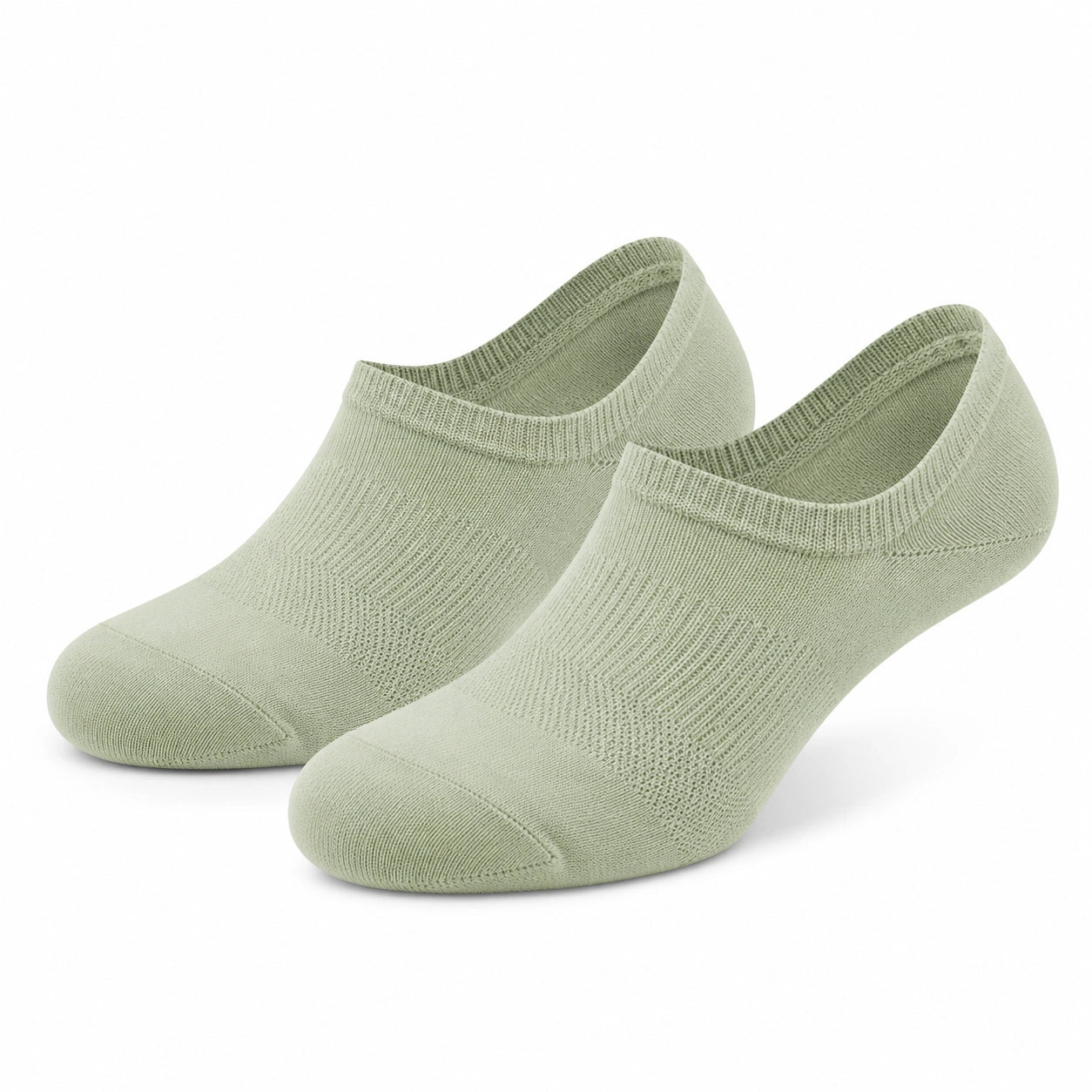 Chaussettes invisibles 39-42 en maille vert sauge - légères et respirantes