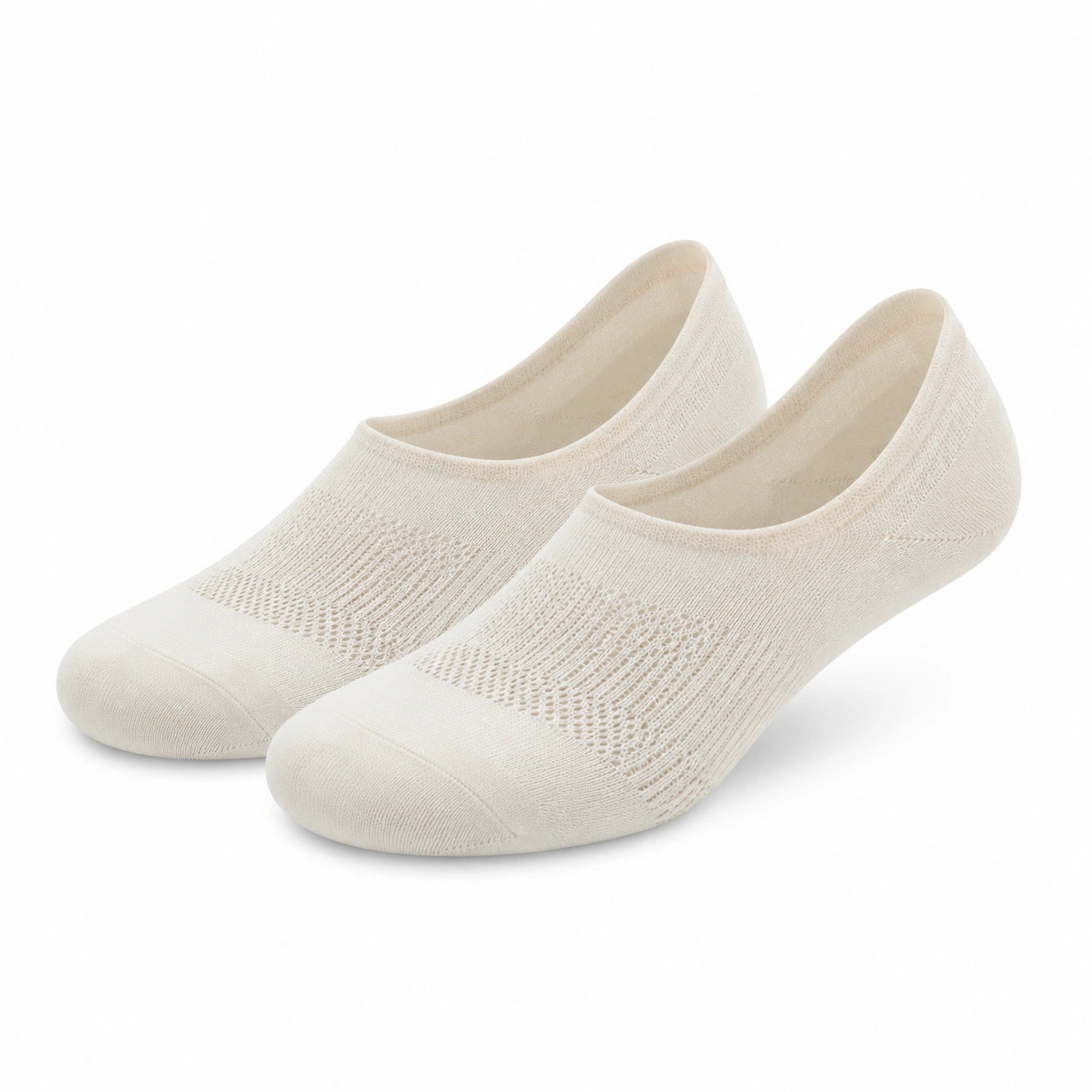 Chaussettes invisibles 43-46 en maille textile beige respirantes