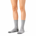 Chaussettes mi-mollet 35 à 38 en textile gris côtelé pour usage quotidien